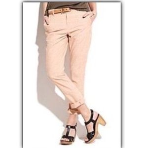 Madewell Rivington Linen Blend Trouser in Blush
